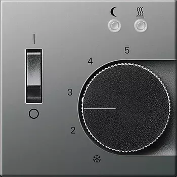 149420 Крышка для термостата 230 В с поворотной ручкой, для электрического подогрева пола Сталь Gira E22