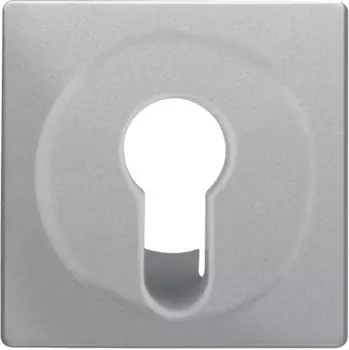 15076084 Центральная панель для замочных выключателей/кнопок, Q.1/Q.3, цвет: алюминиевый, с эффектом бархата Berker