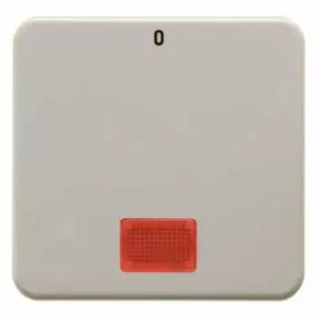 1558 Клавиша с красной линзой и надписью "0" цвет: белый, с блеском Влагозащищенный скрытый монтаж IP44 Berker