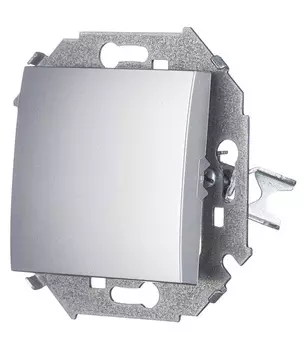 1591101-033 Выключатель одноклавишный, 16А 250В, винтовой зажим, алюминий Simon 15
