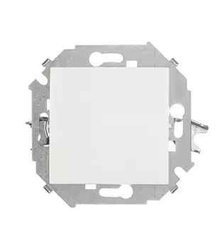 1591201-030 Выключатель одноклавишный проходной, 16А 250В, винтовой зажим, белый Simon 15