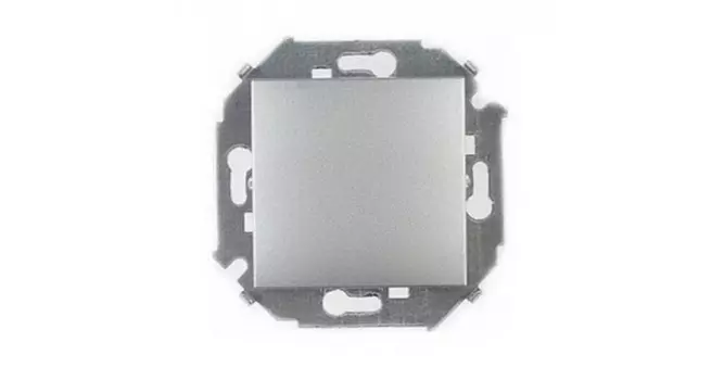 1591201-033 Выключатель одноклавишный проходной, 16А 250В, винтовой зажим, алюминий Simon 15