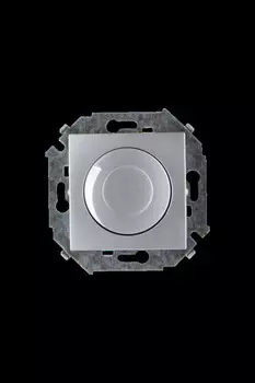 1591311-033 Регулятор напряжения поворотно-нажимной, 500Вт, 230В, винтовой зажим, алюминий Simon 15