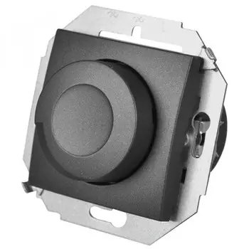 1591311-038 Регулятор напряжения поворотно-нажимной, 500Вт, 230В, винтовой зажим, графит Simon 15