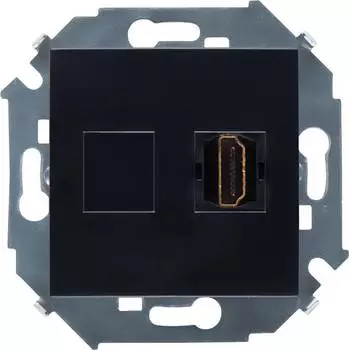 1591407-038 Розетка HDMI, графит Simon 15