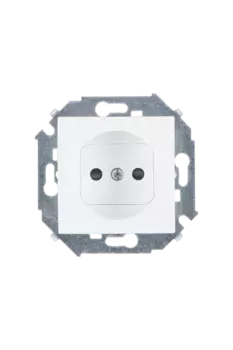1591444-030 Розетка без заземления со шторками, 16А 250В, винтовой зажим, белый Simon 15