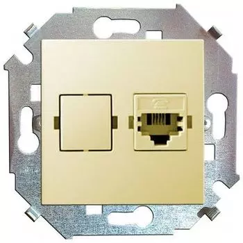 1591598-031 Розетка компьютерная RJ45 кат.5е, Systimax, слоновая кость Simon 15