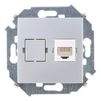 1591598-033 Розетка компьютерная RJ45 кат.5е, Systimax, алюминий Simon 15