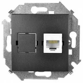 1591598-038 Розетка компьютерная RJ45 кат.5е, Systimax, графит Simon 15