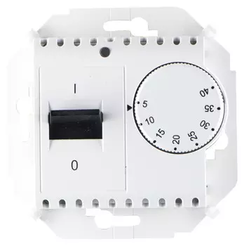 1591775-030 Регулятор для тёплого пола, с зондом, 16А, 230В, 3600Вт, 5-40град, IP20, белый Simon 15