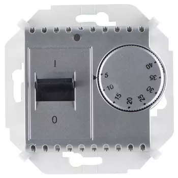 1591775-033 Регулятор для тёплого пола, с зондом, 16А, 230В, 3600Вт, 5-40град, IP20, алюминий Simon 15