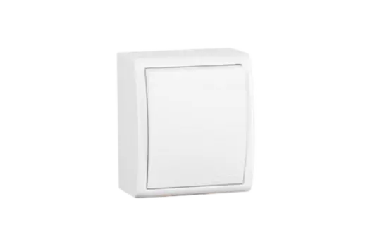 1594101-030 Выключатель одноклавишный, IP54, 10А 250В, винтовой зажим, S15 Aqua, белый Simon 15 Aqua