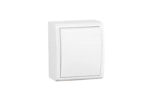 1594104-030 Выключатель одноклавишный с подсветкой, IP54, 10А 250В, винтовой зажим, S15 Aqua, белый Simon 15 Aqua