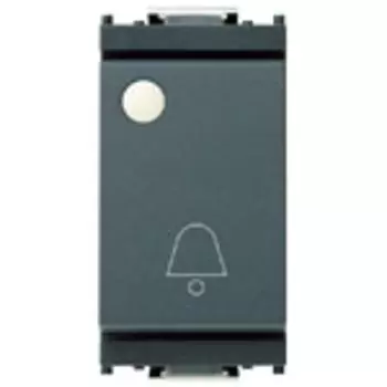 16080.C.F Кнопка 1pno 10a с симв "звонок" люминоф серая Vimar Idea