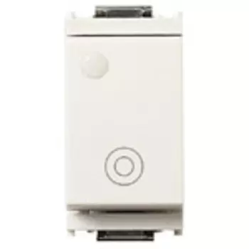 16080.F.B Кнопка 1pno 10a люминоф белая Vimar Idea