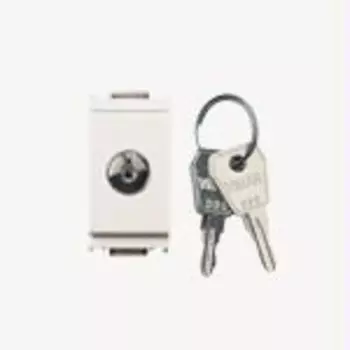 16180.CU.B Кнопка 1p no 16a с ключом унифиц белая Vimar Idea