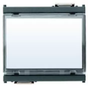 16190 Кнопка с табличкой 2 модуля серая Vimar Idea