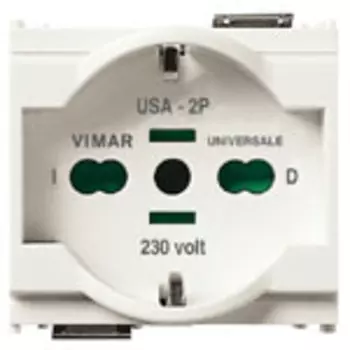 16210.B Розетка 2p+t 16a универсальная белая Vimar Idea