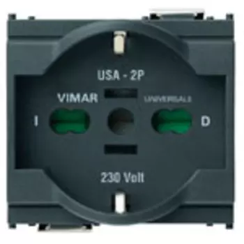 16210 Розетка 2p+t 16a универсальная серая Vimar Idea