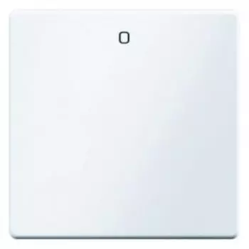 16226089 Клавиша с надписью "0" цвет: полярная белизна, с эффектом бархата, Q.1 Berker