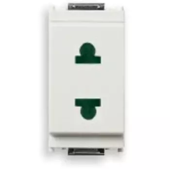 16234.B Розетка 2p 10a us + eu d4,8 белая Vimar Idea