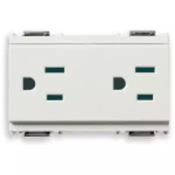 16243.B Розетка 2x2p + t15a usa/saso белая Vimar Idea