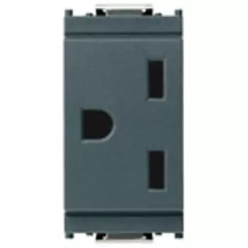 16247 Розетка 2p+t 15a usa серая Vimar Idea