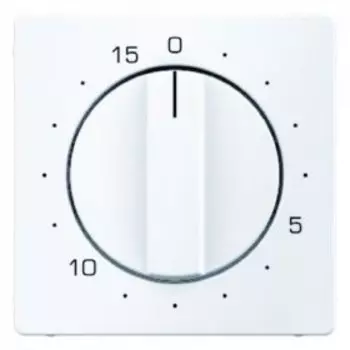 16326089 Центральная панель с регулировкой для механических таймеров цвет: полярная белизна, с эффектом бархата макс. 15 минут, Q.1 Berker