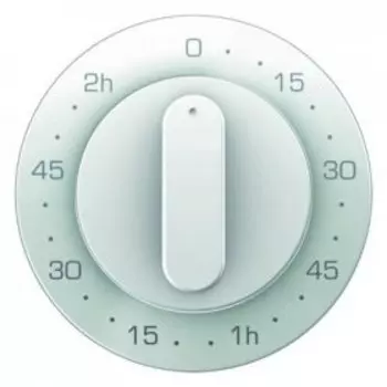 16332089 Центральная панель с регулировкой для механических таймеров, полярная белизна, с блеском, макс. 120 минут R.1/R.3 Berker