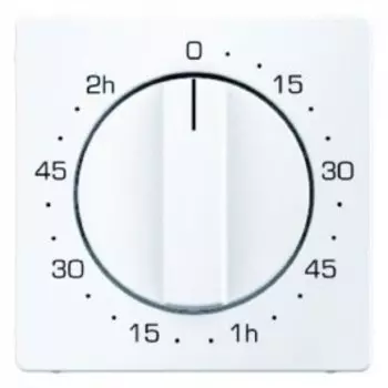 16336089 Центральная панель с регулировкой для механических таймеров цвет: полярная белизна, с эффектом бархата макс. 120 минут, Q.1 Berker