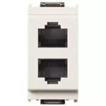 16338.B 2розетки для штеккера rj11 белая Vimar Idea
