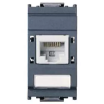 16365.1 Розетка rj45 r&amp;m cat 5e utp t568a/b серый Vimar Idea