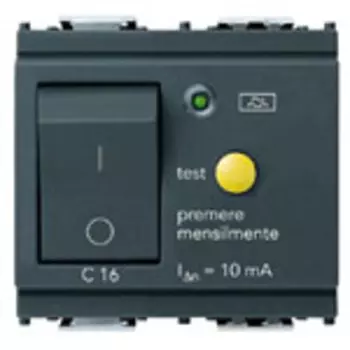 16511.16 Выключатель термомагнитный /дифферн 1p+n c16 10ma серый Vimar Idea