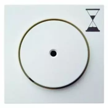 16748989 Центральная панель с нажимной кнопкой для механизма реле времени цвет: полярная белизна, с блеском S.1/B.3/B.7 Glas Berker