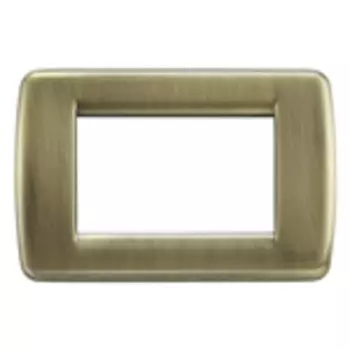 16753.37 Рамка Idea Rondo Античная латунь 3-модульная Vimar