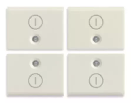 16841.2.B 4 половинки одномодульной клавиши с символом "io", белые Vimar Idea