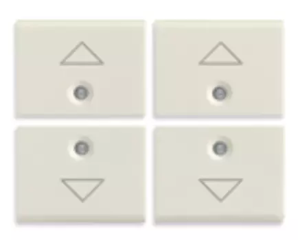 16841.3.B 4 половинки одномодульной клавиши с символом "стрелка", белые Vimar Idea