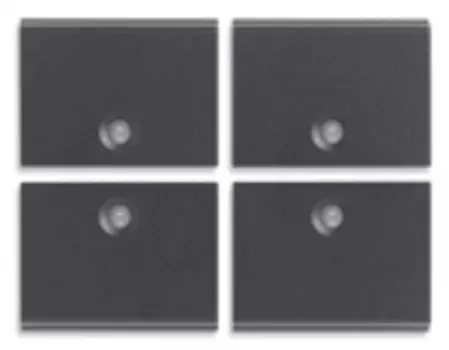 16841 4 половинки одномодульной клавиши без символов, серые Vimar Idea