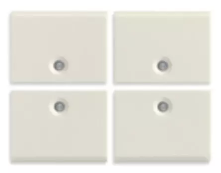 16841.B 4 половинки одномодульной клавиши без символов, белые Vimar Idea