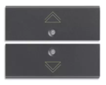 16842.4 2 половинки двухмодульной клавиши с символом "регулятор", серые Vimar Idea