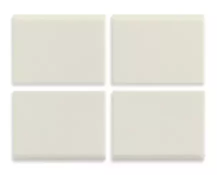 16843.B 4 половинки одномодульной клавиши без диффузора подсветки, без символов, белые Vimar Idea