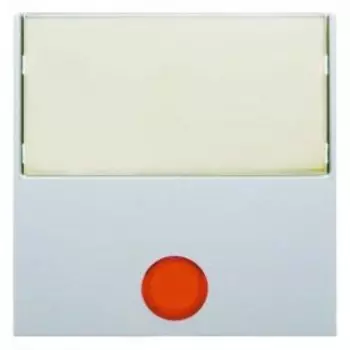 16961909 Клавиша с 5 прилагаемыми линзами и большим полем для надписи цвет: полярная белизна, матовый S.1/B.1/B.3/B.7 Glas Berker