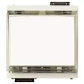 17020.B Кнопка с табличкой 2 модуля белая Vimar Idea