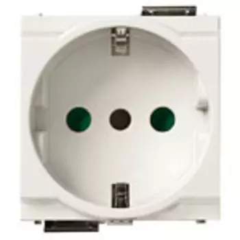 17039.B Розетка 2p+t 16a p30 2m белая Vimar Idea