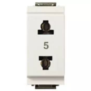 17044.B Розетка 2p 15a us + eu d4,8 белая Vimar Idea