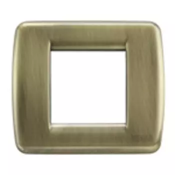 17093.37 Рамка Idea Rondo Античная латунь 2 модуля Vimar