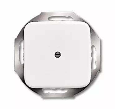 1710-0-0110 (2527-214), Плата центральная (накладка) для вывода кабеля, с суппортом, с компенсатором натяжения, серия Reflex SI, цвет альпийский белый, ABB