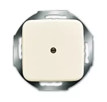 1710-0-0623 (2527-212), Плата центральная (накладка) для вывода кабеля, с суппортом, с компенсатором натяжения, серия Busch-Duro 2000 SI, цвет слоновая кост, ABB