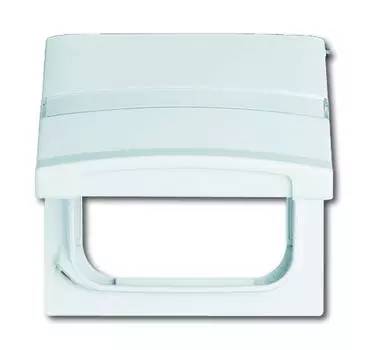 1710-0-1878 (2118 GKN-34), Плата промежуточная с крышкой для центральных плат серий Busch-Duro 2000 SI и Reflex SI, с полем для надписи, IP44, серия Allwetter 44, цвет альпийский белый, ABB