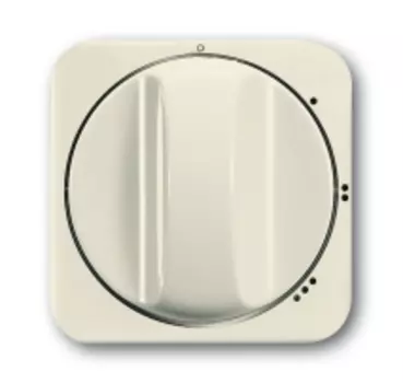 1710-0-3108 (2542 DR/01-212), Плата центральная (накладка) с поворотной ручкой для переключателя на 3 положения 2710 U, серия Busch-Duro 2000 SI, цвет слоновая кость, ABB